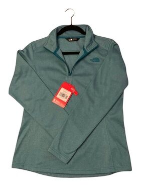 The North Face Women's Teal Quarter- Zip Slim Fit Fleece Pullover. Medium. NWT